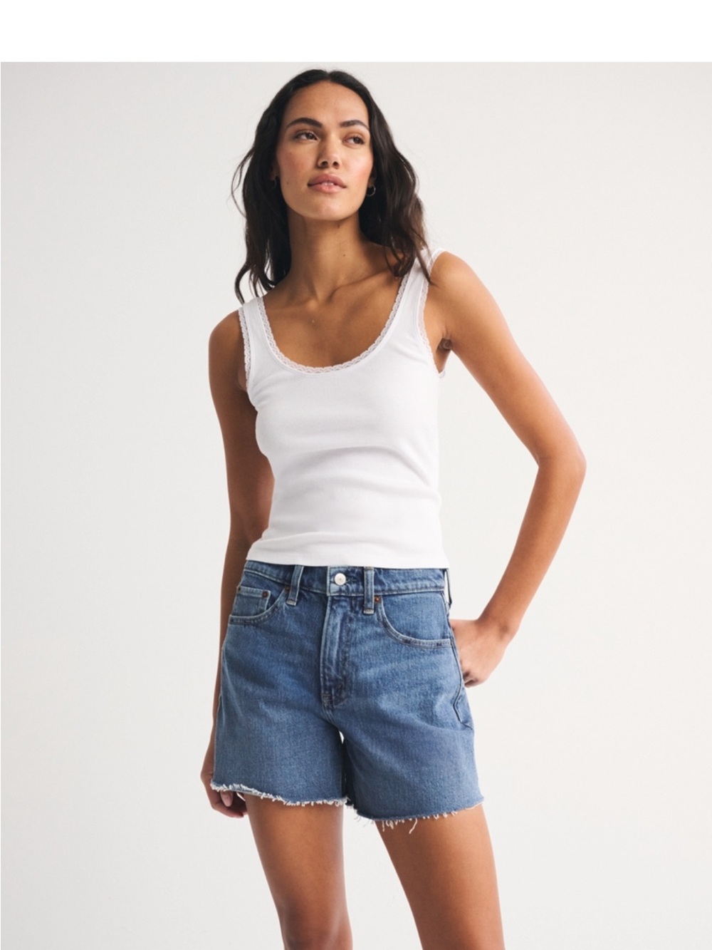 Abercrombie High Rise Dad Shorts Size 28